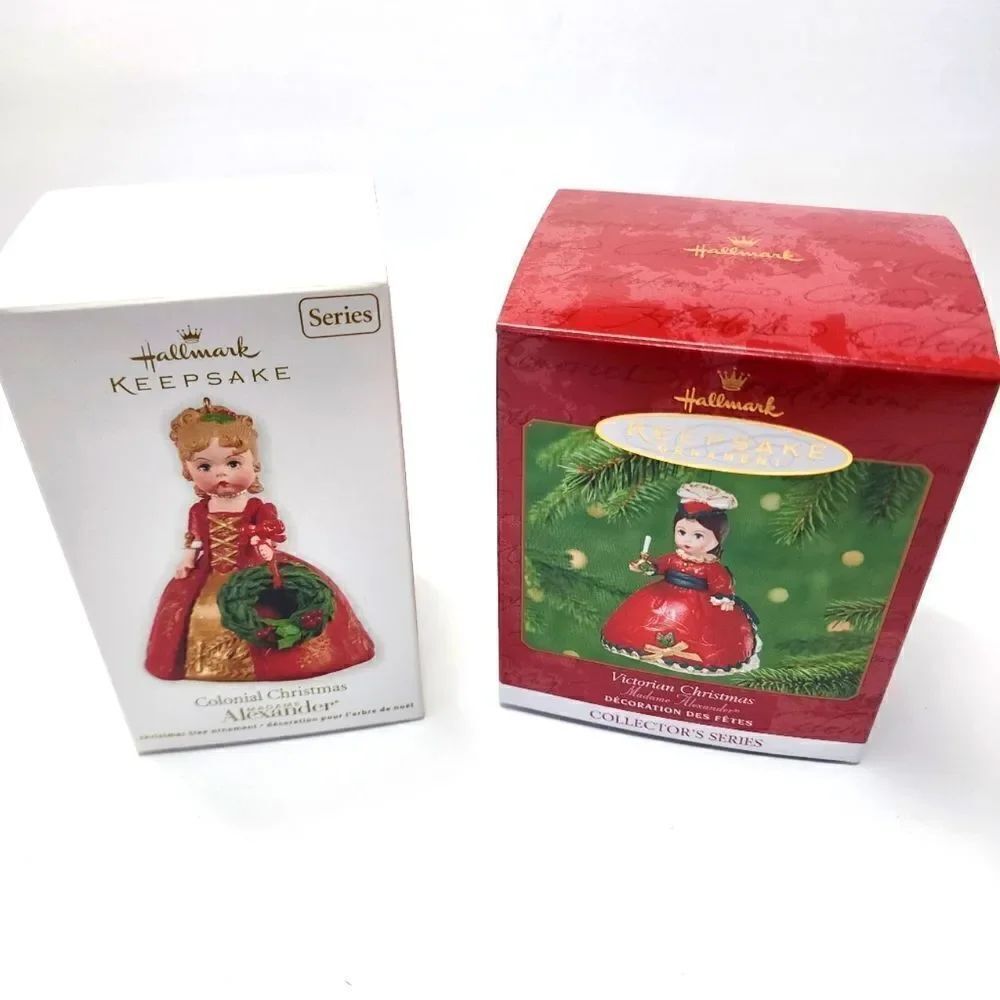 Hallmark Keepsake Christmas Ornaments Set of 2 Madame Alexander Dolls